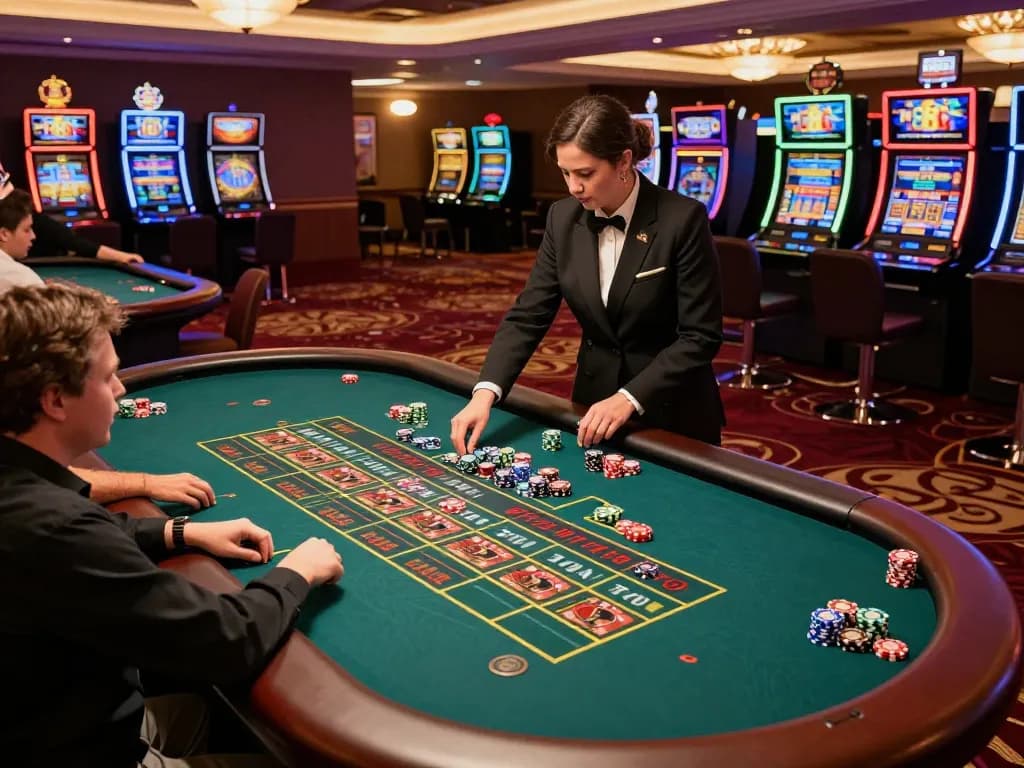 Players actively engaging in strategic gameplay at the mb66 casino roulette table.