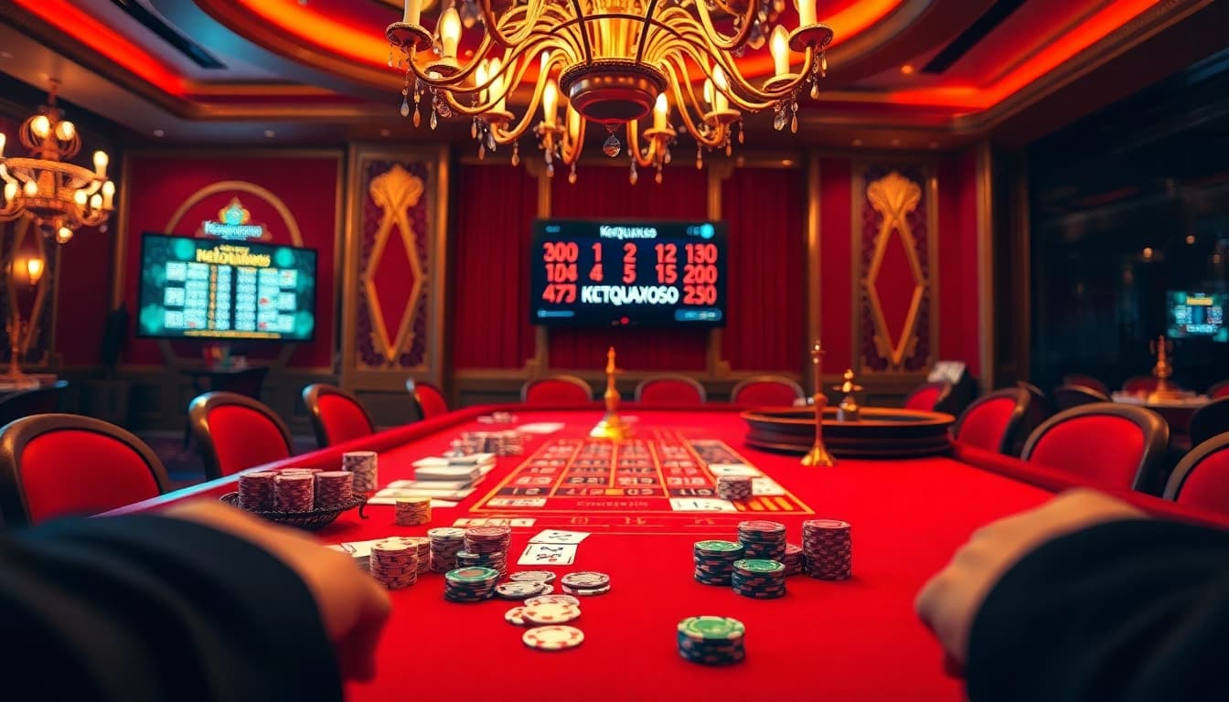 Engage in the thrilling excitement of Ketquaxoso at a luxurious casino table.