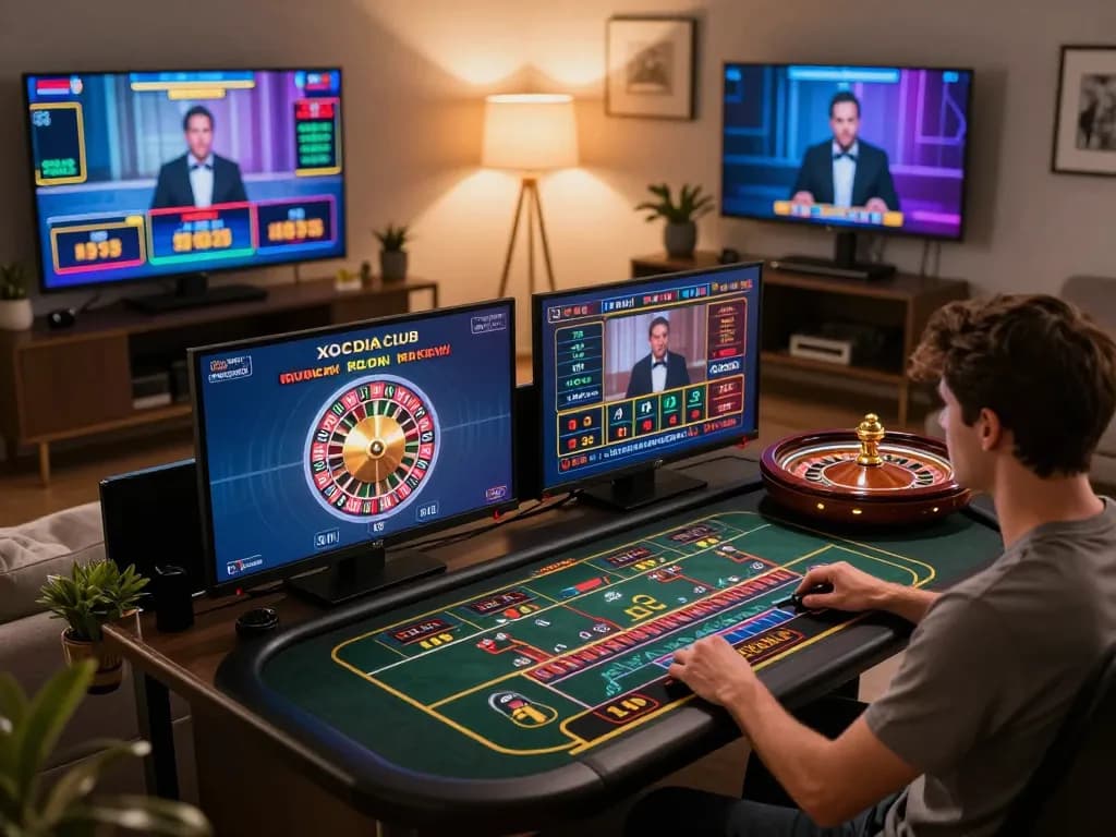 Experience thrilling roulette gameplay at xocdiaclub in a cozy online setup.