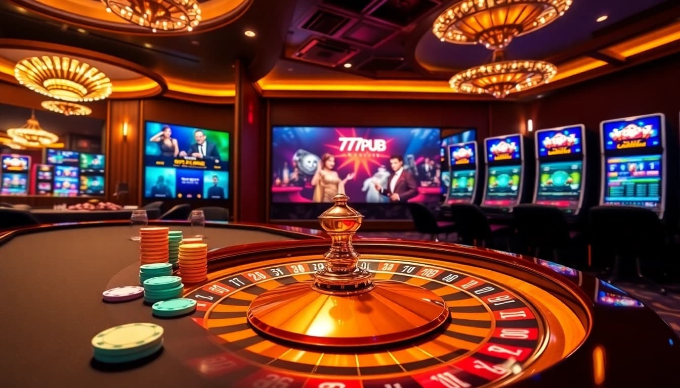 Engage in thrilling gameplay on the 777PUB digital platform with vibrant casino elements.