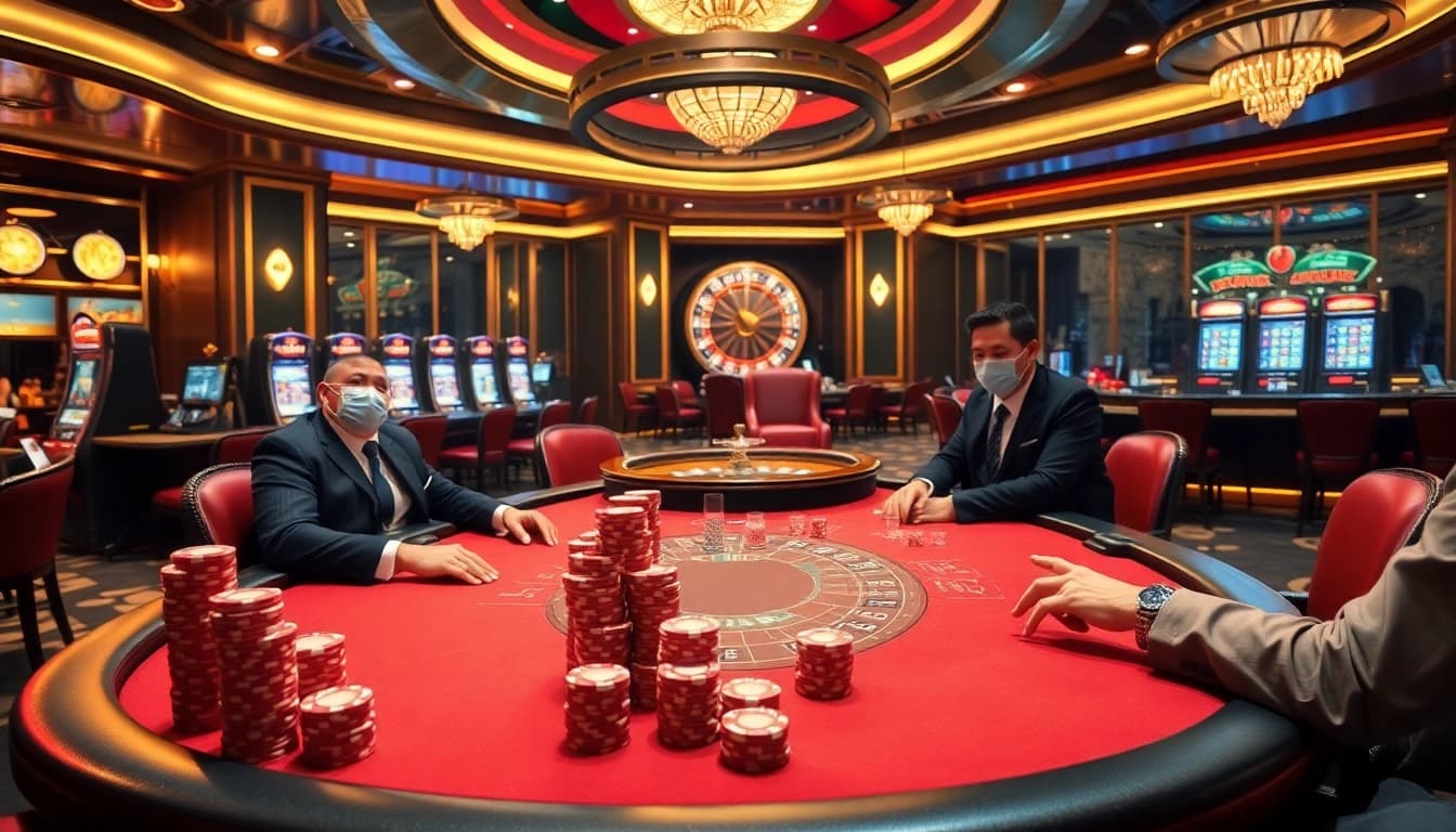 The casino excitement visual showcasing 'hidden wiki 2026' with luxurious poker and roulette tables.