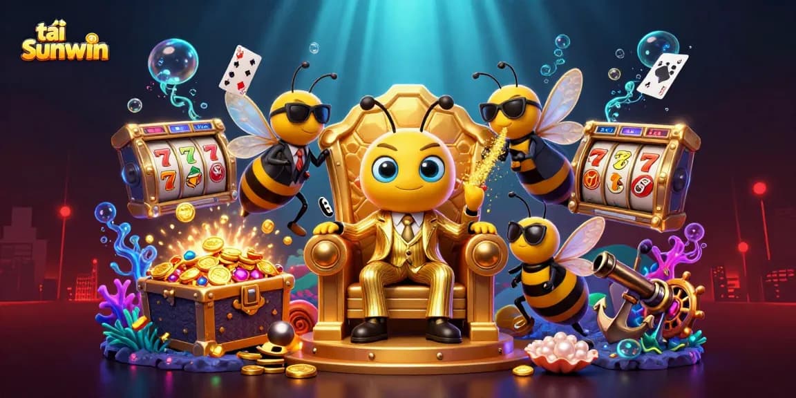 Engage in the thrill of tải sunwin with a vibrant 3D casino scene showcasing vibrant slot machines and dynamic characters.