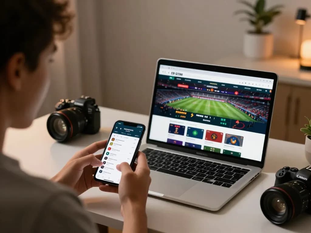 X88 players engaging with live sports betting on a smartphone in a modern home setting.