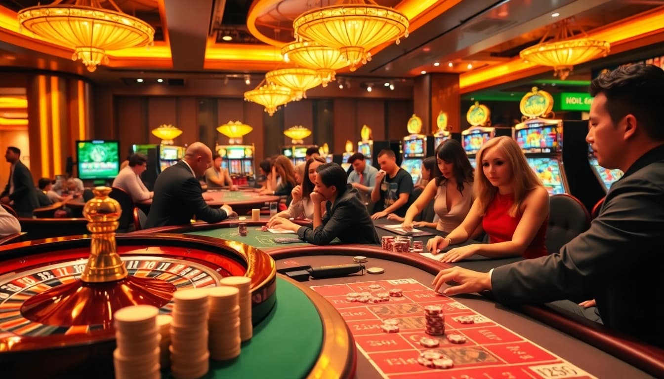 Experience the thrill of gaming with https://tg88u.com/ in a vibrant casino atmosphere featuring roulette and poker.