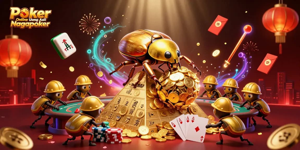 Engage in Poker Online Uang Asli Nagapoker with vibrant 3D elements of competition and excitement.