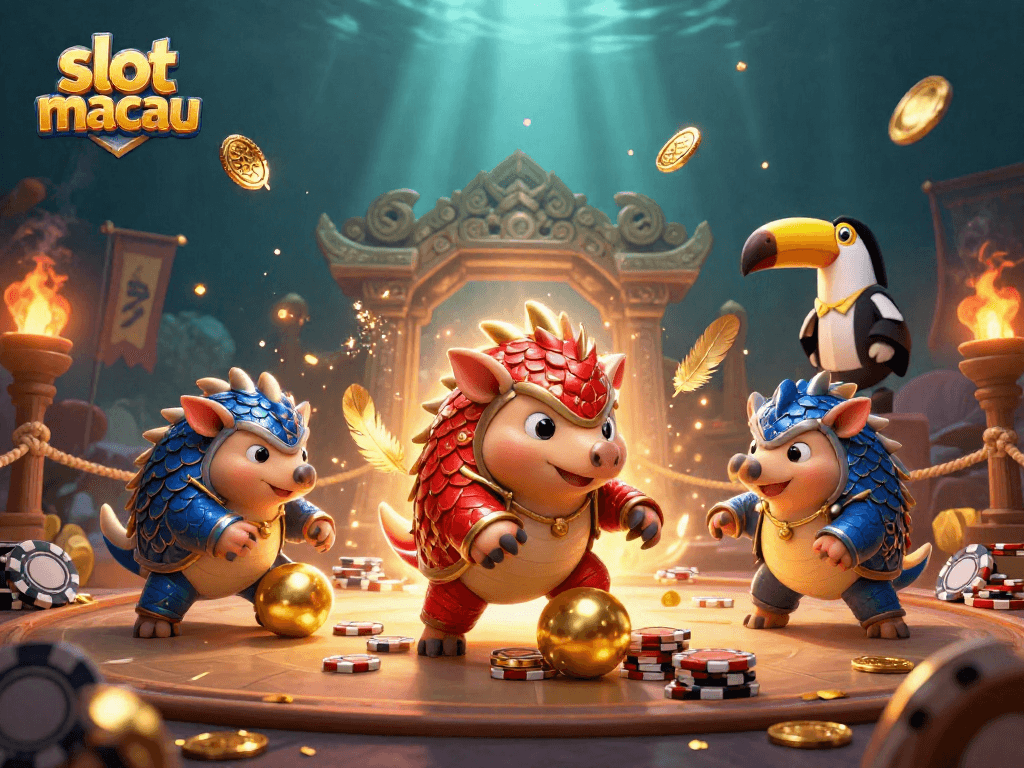 Experience thrilling gameplay with slot macau featuring colorful pangolins in an exciting casino environment