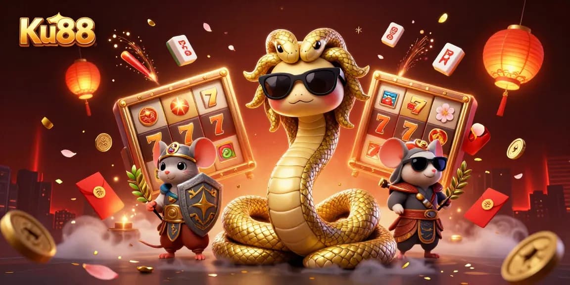 Engage with exciting gameplay at Ku88, featuring fun characters and dynamic casino elements.