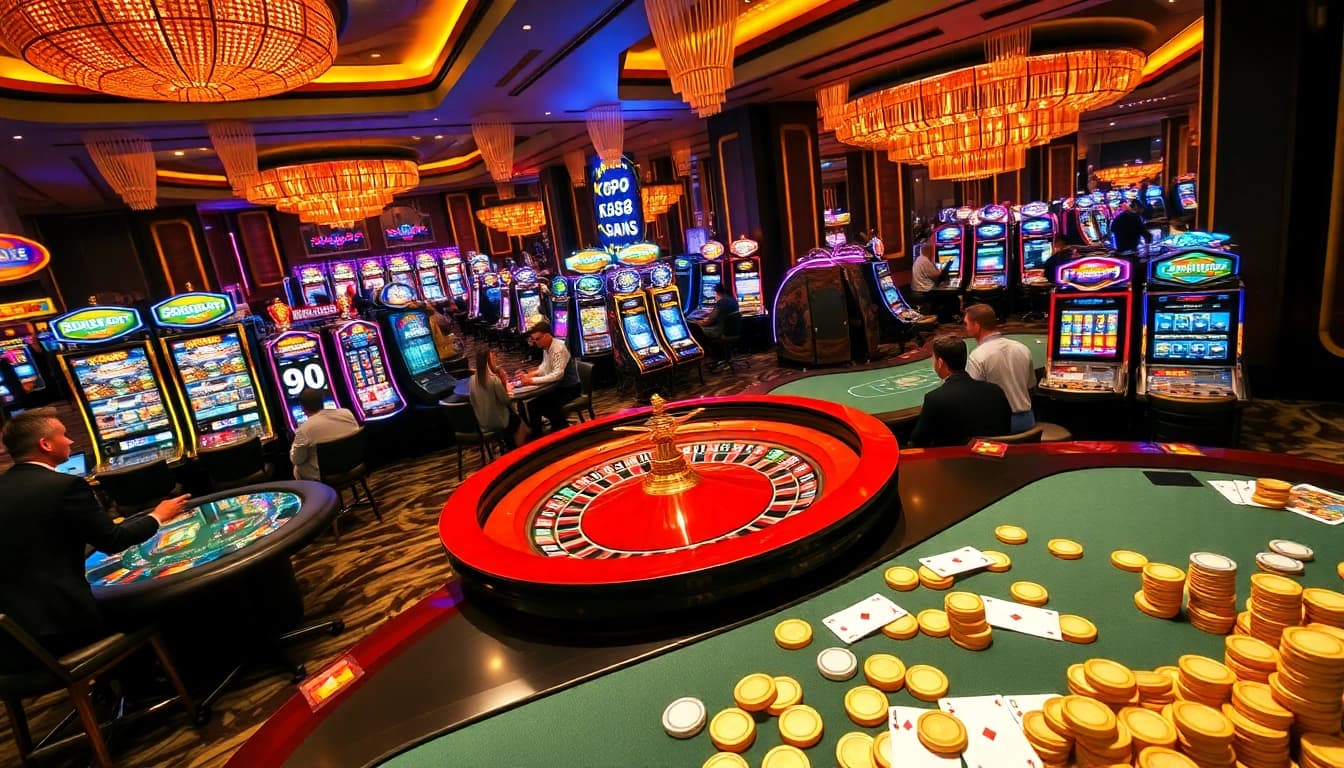 KP88 casino players engaging in thrilling roulette action with vibrant chip stacks.