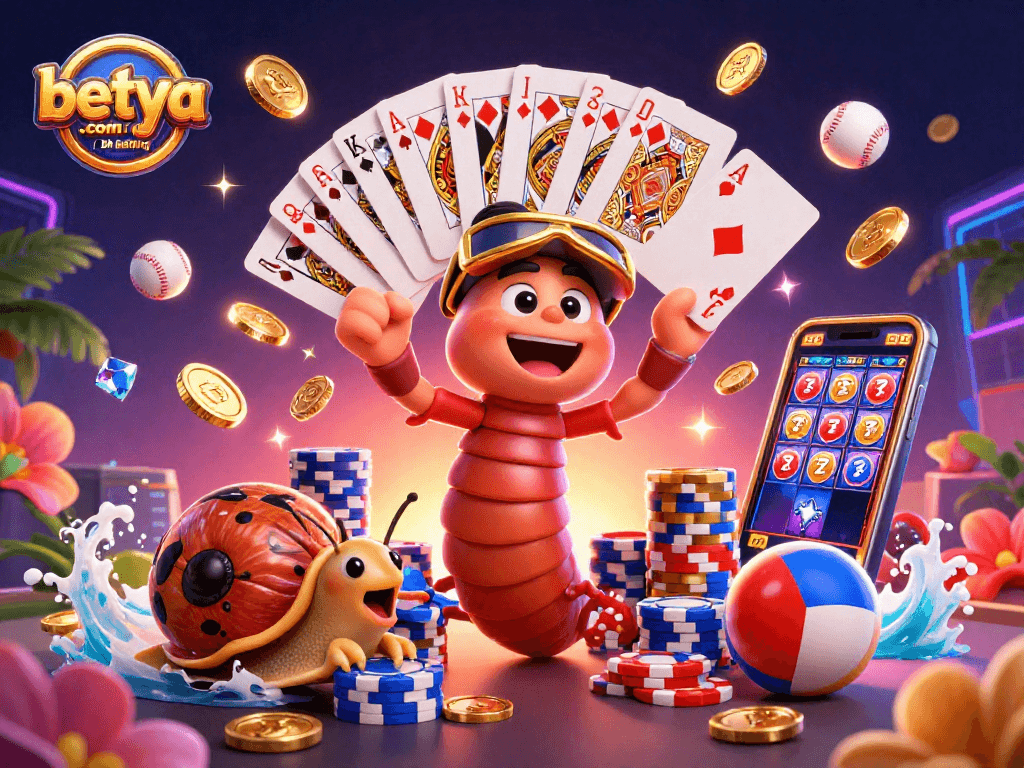 Engage in betya.com mlb betting action with a vibrant 3D scene of characters and casino elements