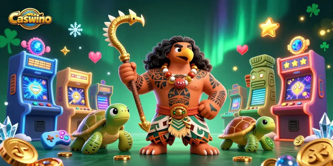 Join the thrill at Caswino casino with vibrant 3D characters and game elements in action.