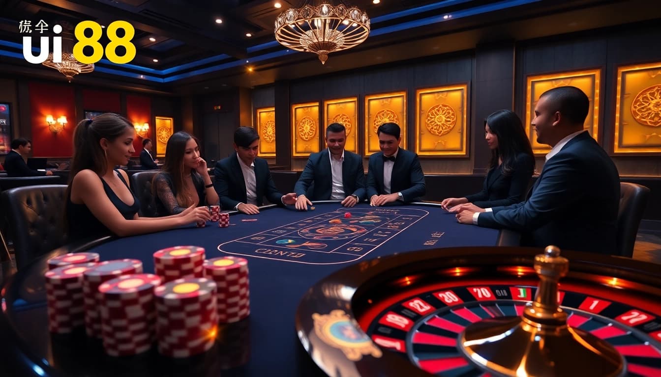 Engaging players in a thrilling uu 88 casino experience with vibrant poker chips and roulette.