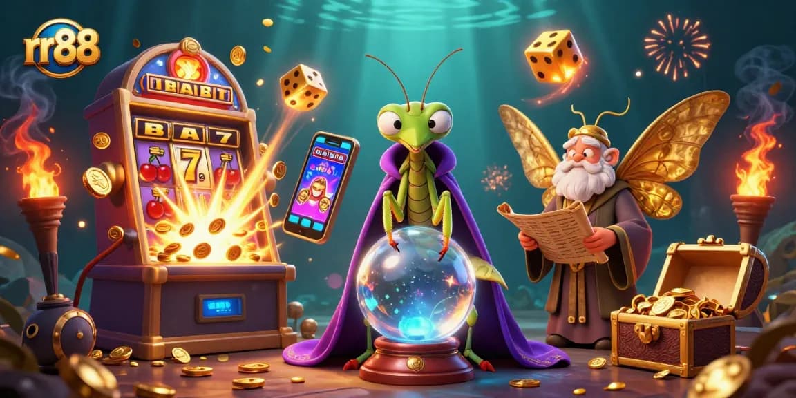 Experience thrilling gaming at rr88 with a vibrant 3D casino scene bursting with excitement!