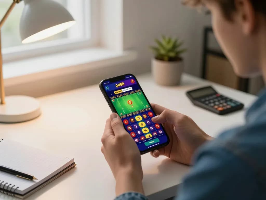 Engaging scene of a player enjoying tài xỉu go88 on a mobile device, showcasing modern online gaming.