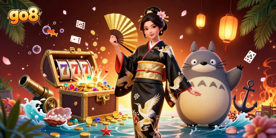 Win big at go8 with an exciting online casino experience featuring vibrant characters and treasures.