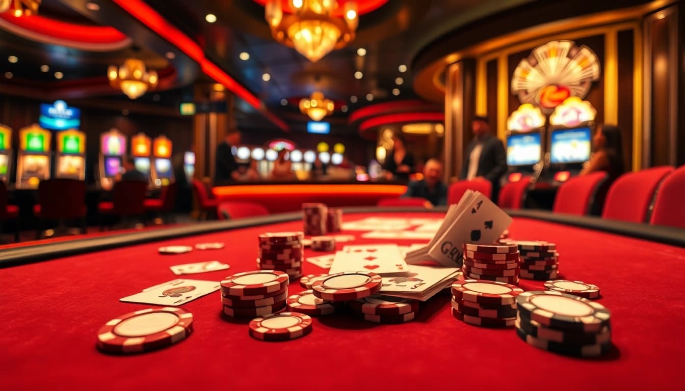 Experience thrills at 18vip娱乐 with elegant casino gaming elements and vibrant atmosphere.