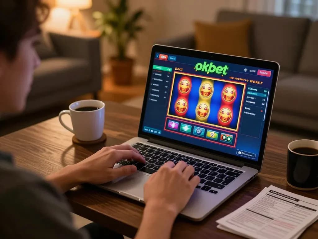 Experience thrilling gameplay on oxbet while enjoying a cozy home gaming setup with colorful slots.