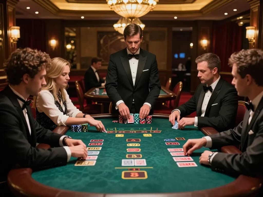 Players engage in an exciting game of blackjack at Betwin4d, with intense focus and strategic moves evident.