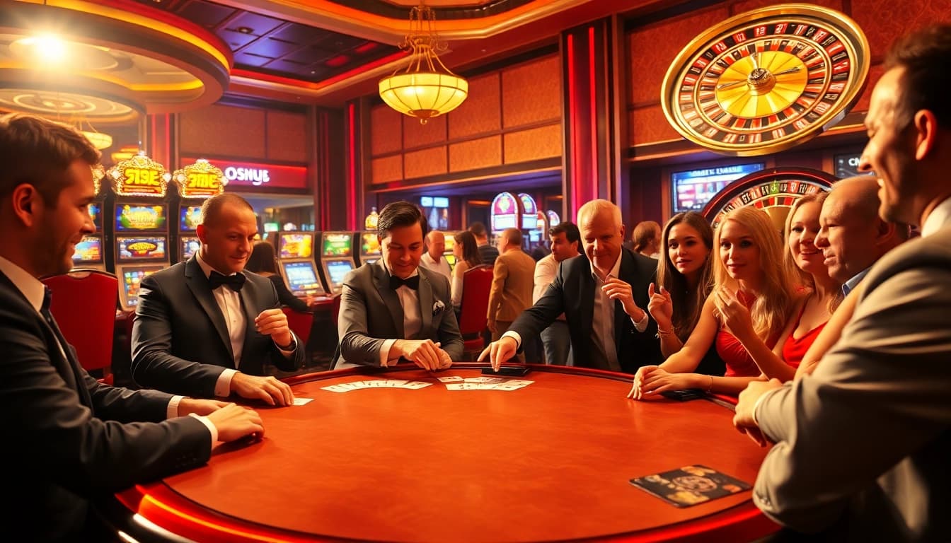 Experience thrilling gameplay at Sunwin with players engaged in high-stakes poker.