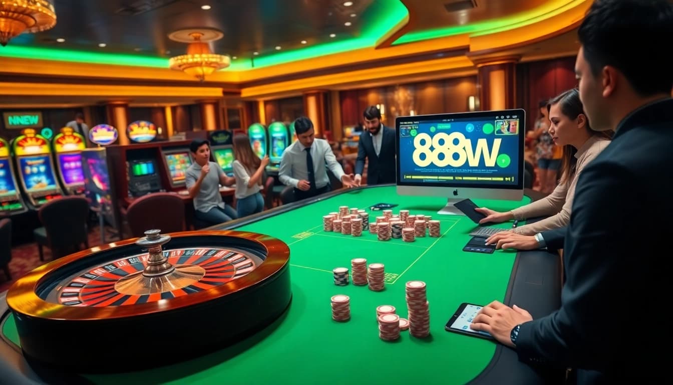 Experience the thrill of gambling at nhà cái 888NEW with live games, vibrant slot machines, and engaging players.