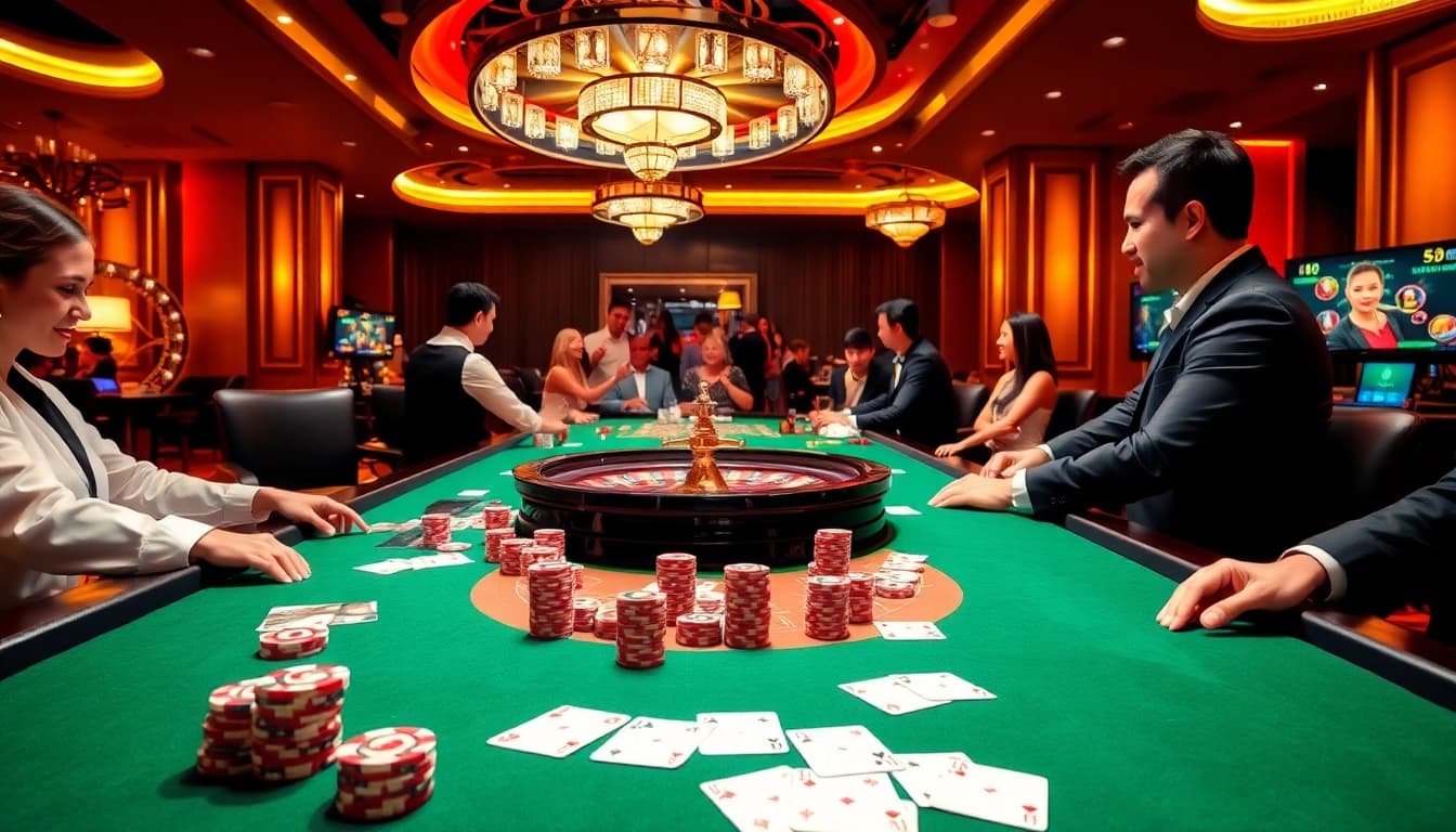 Experience the thrill of poker at 58win with professional dealers and high-stakes action.
