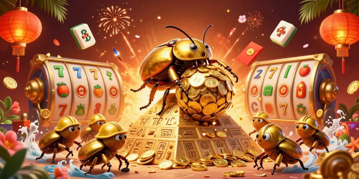 Engage in thrilling gameplay at SHBET, featuring golden beetles and jackpot excitement.