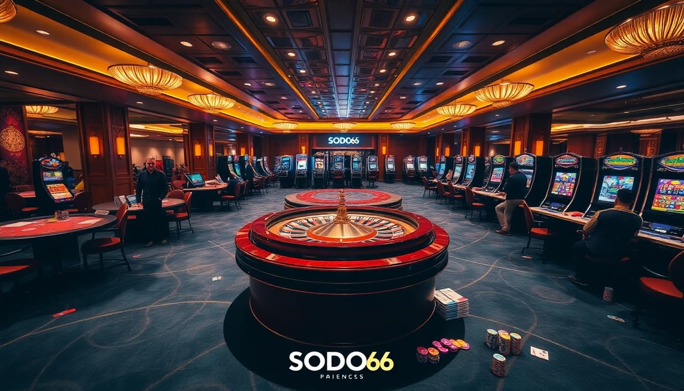 Experience the excitement of SODO66 with vibrant casino games and professional atmospheres.