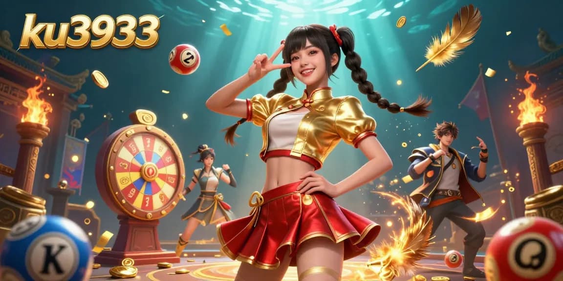 Join the excitement at ku3933, where vibrant colors and gambling thrill come alive in this captivating casino scene.