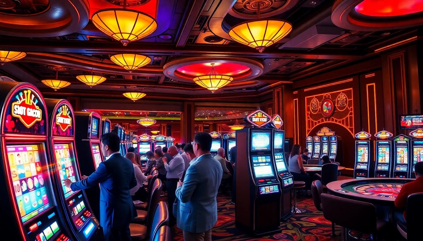 Engage with thrilling slot gacor machines in a luxurious casino atmosphere.