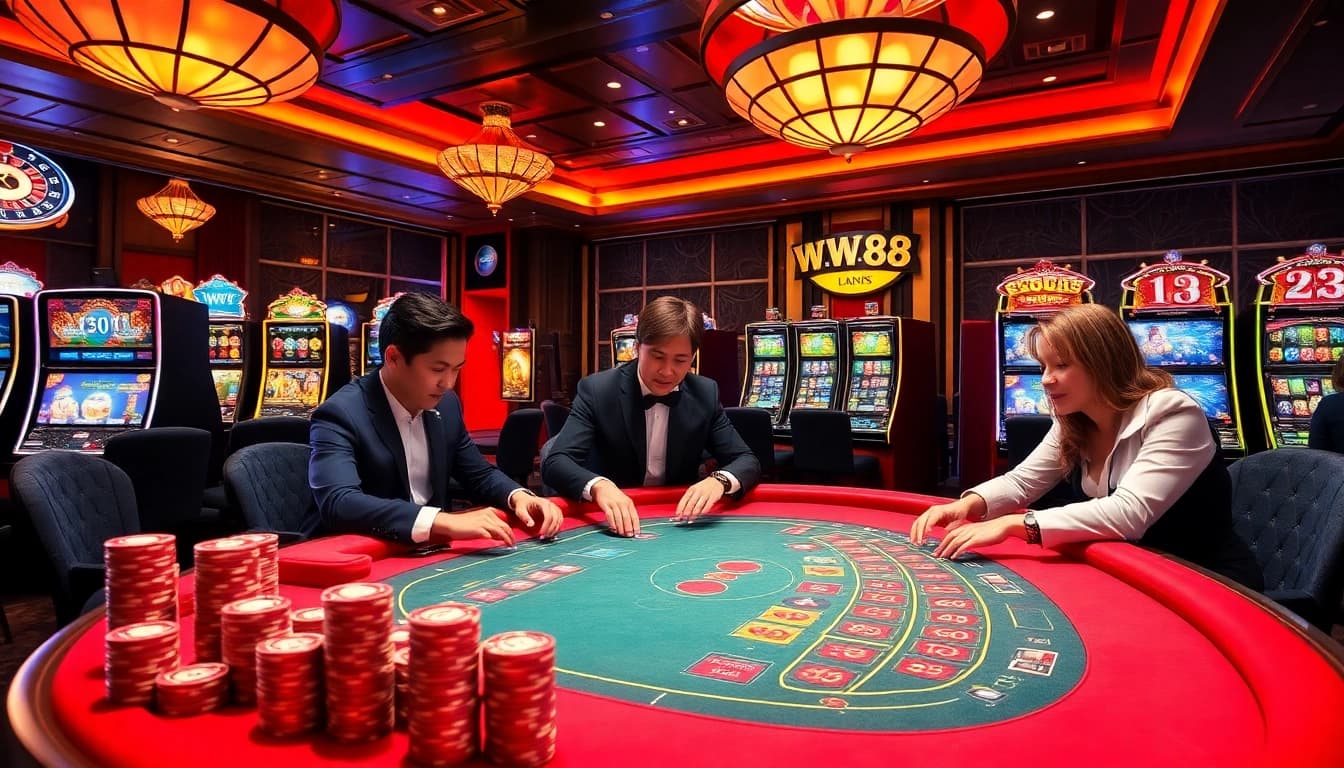 Experience the thrill of baccarat at WW88 with exciting gameplay and vibrant casino atmosphere.