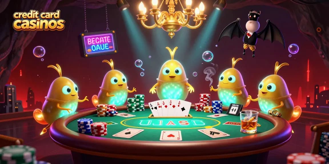 Experience excitement at credit card casinos with glowworms illuminating a vibrant cave casino.