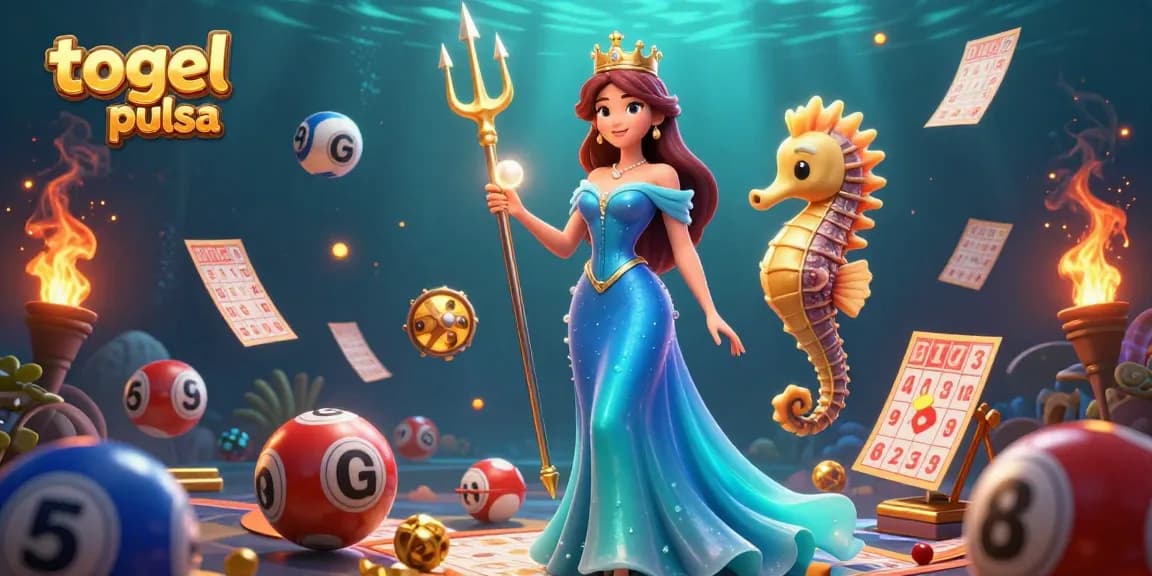 Play and win big with togel pulsa in a vibrant underwater lottery realm.