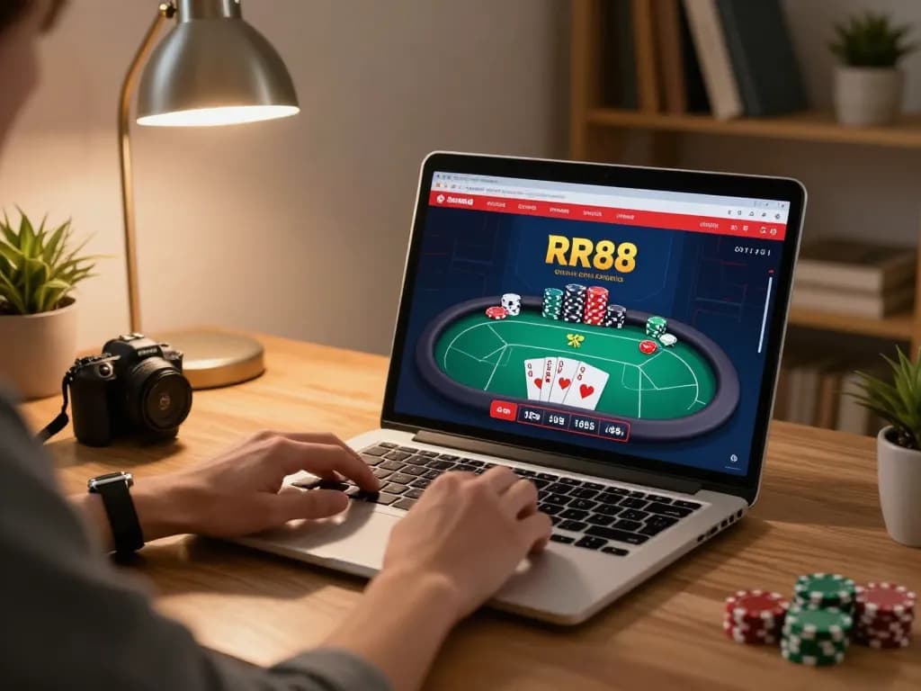 Engaging gameplay on RR88 online casino with cozy home atmosphere.