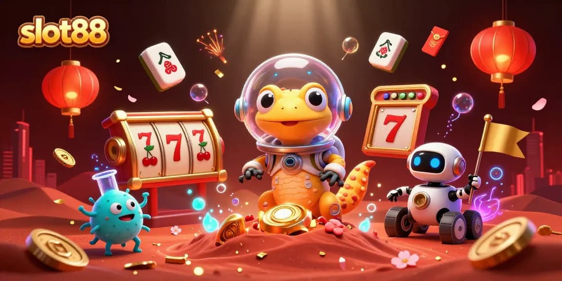 Slot88 menghadirkan suasana kasino mengenalkan gecko luar angkasa, menyambut jackpot dan banyak slot.