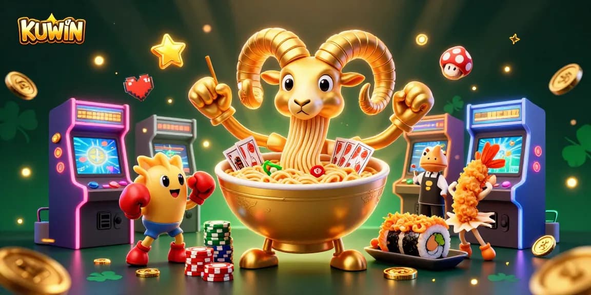 Engage with KUWIN's vibrant casino experience through exciting gaming and colorful characters.
