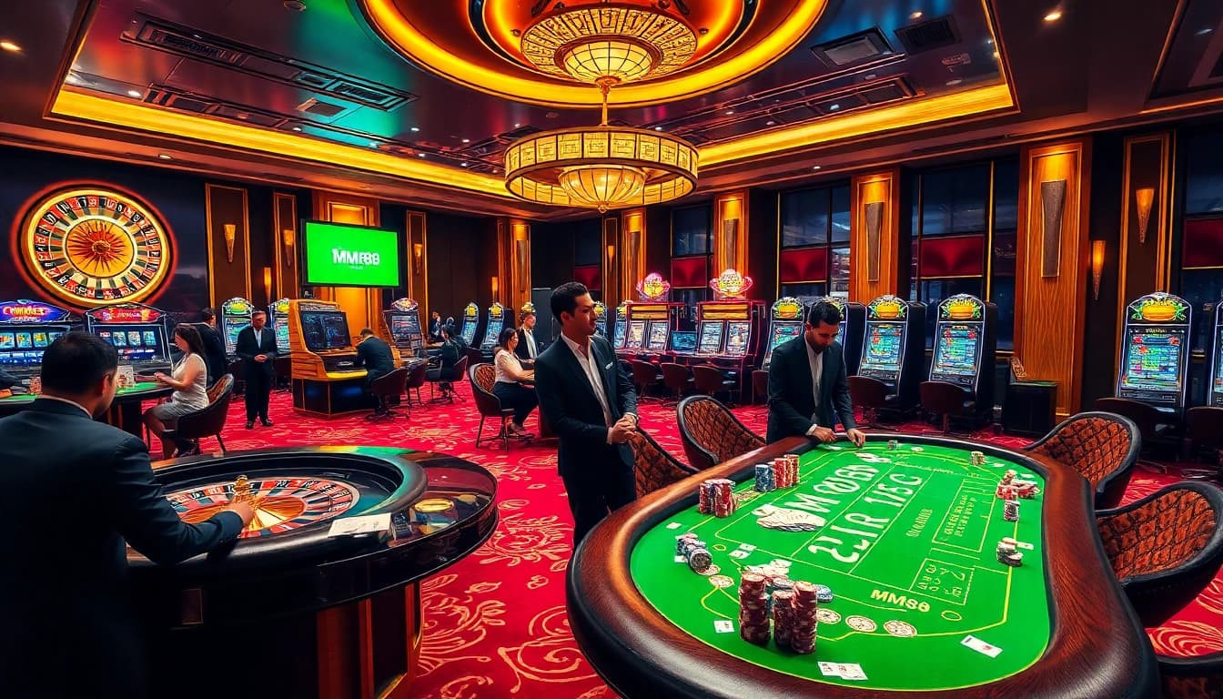 Experience high-stakes excitement at MM88 with vibrant casino tables and thrilling gameplay.