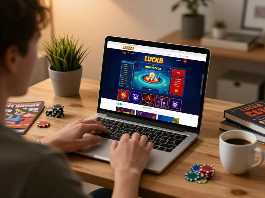 Tham gia chơi poker trực tuyến LUCK8 từ một không gian thoải mái tại nhà, nhấn mạnh vào việc chơi game có trách nhiệm