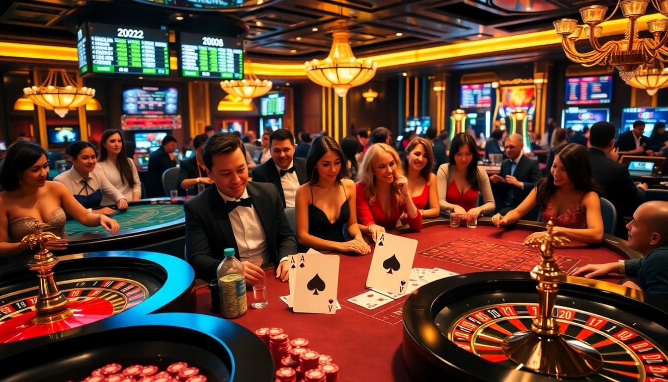Experience thrilling gameplay with the game queen at a luxurious casino table, showcasing poker chips and a roulette wheel.