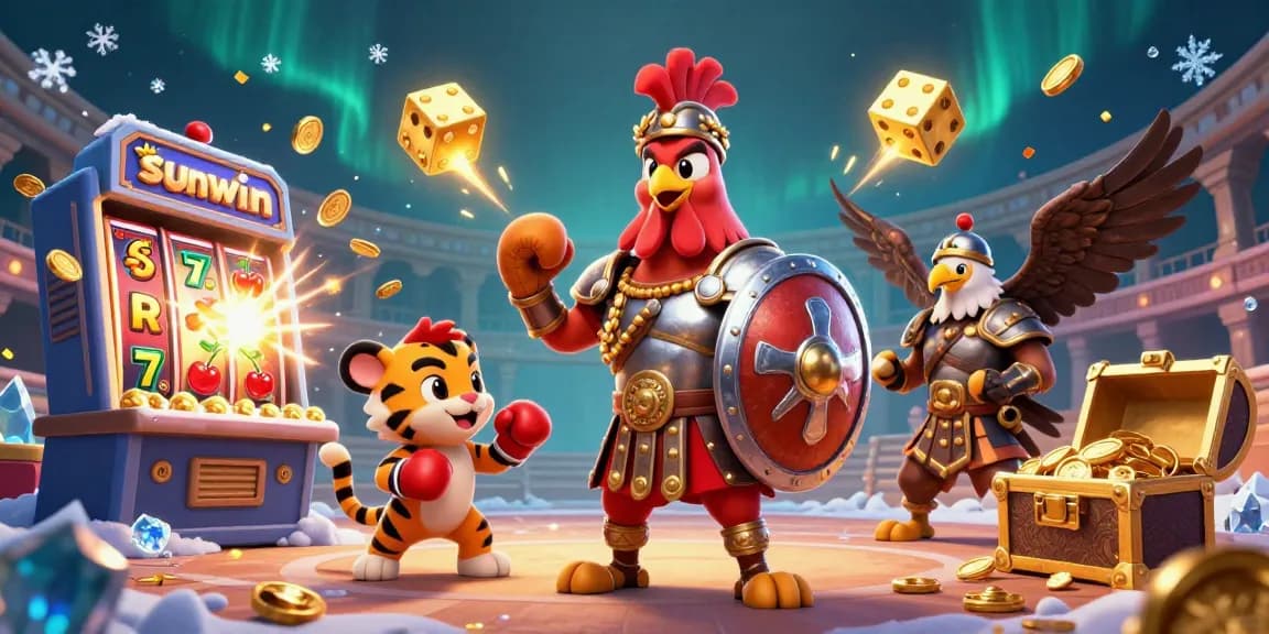 Experience the thrilling world of sunwin with dynamic casino action featuring vibrant slots and energetic characters.
