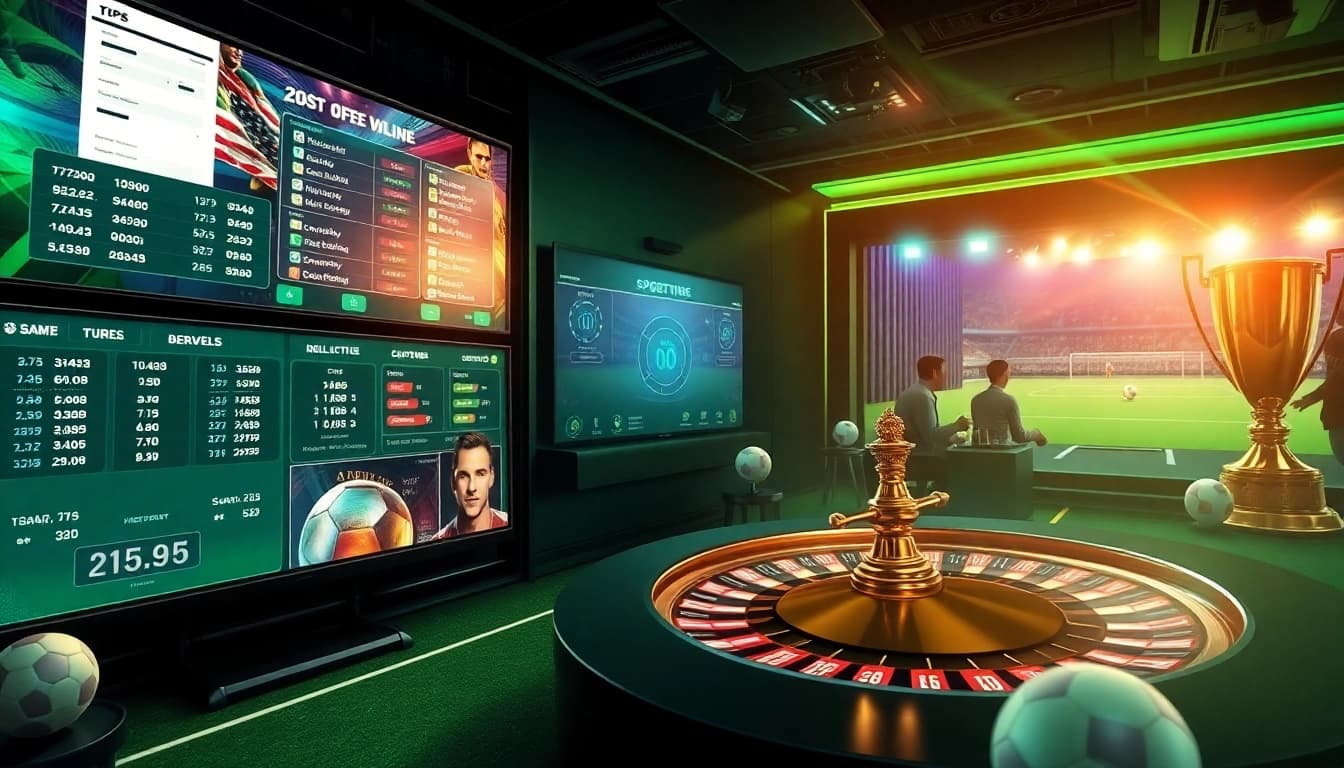 Engaging in แทงบอล with vibrant betting slips and live match updates in a modern online setting.