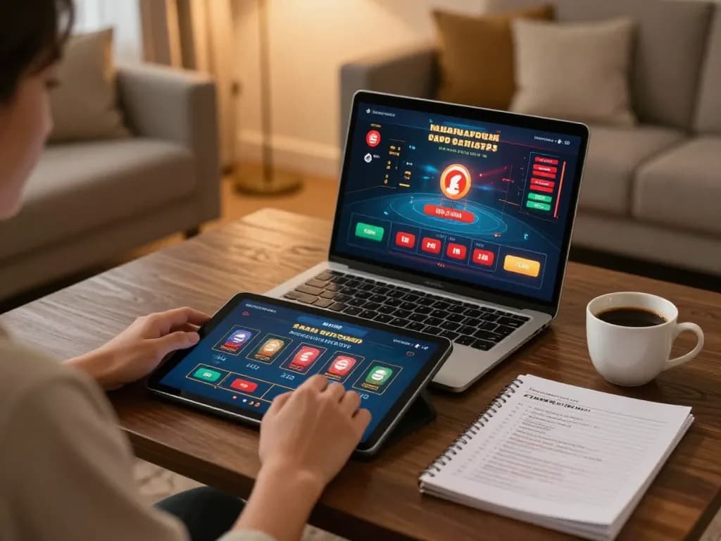 Tr88 Vina player enjoying immersive online live dealer game experience at home.