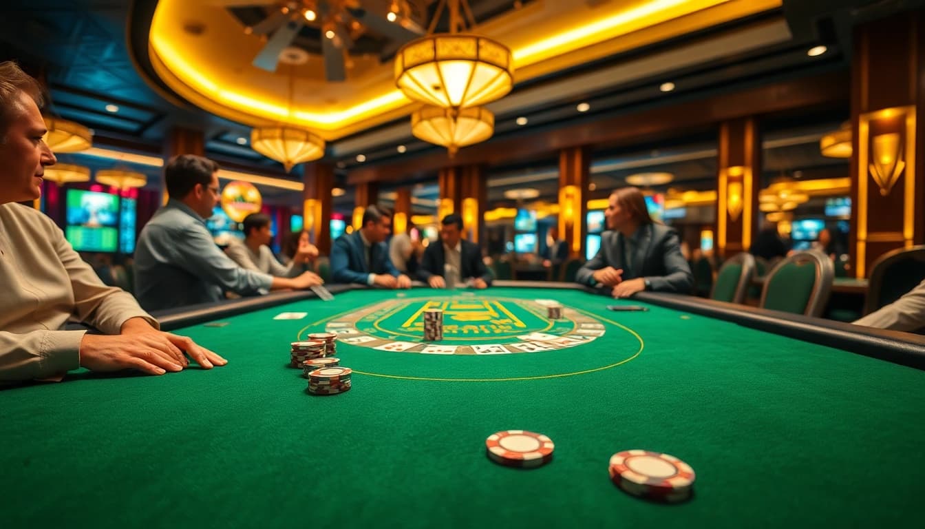 Experience thrilling Nova88 deposit DuitNow gameplay surrounded by exciting casino atmosphere.