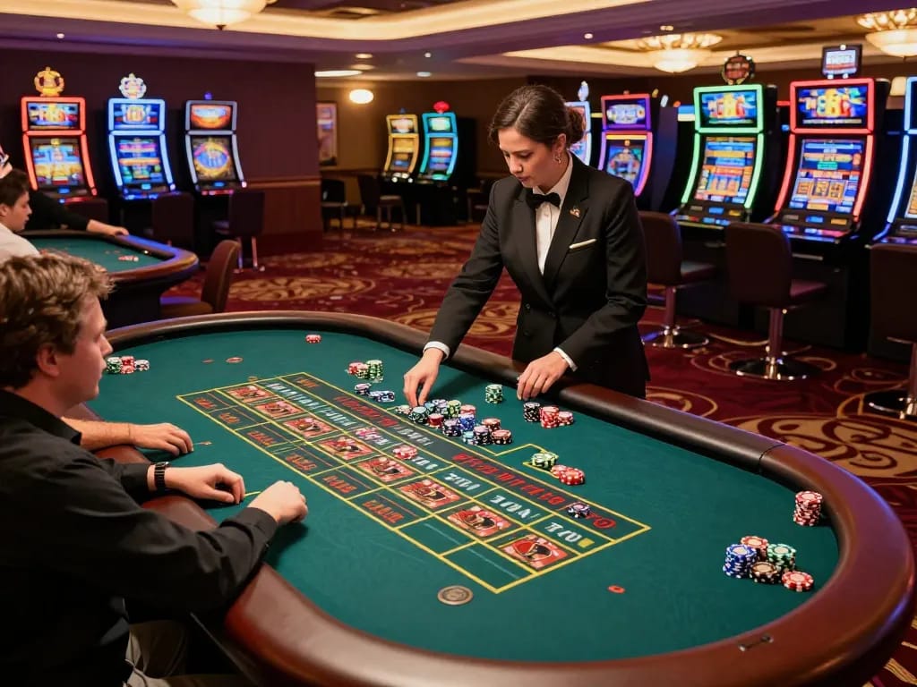 Players actively engaging in strategic gameplay at the mb66 casino roulette table.