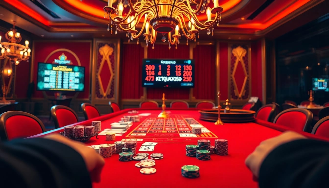 Engage in the thrilling excitement of Ketquaxoso at a luxurious casino table.