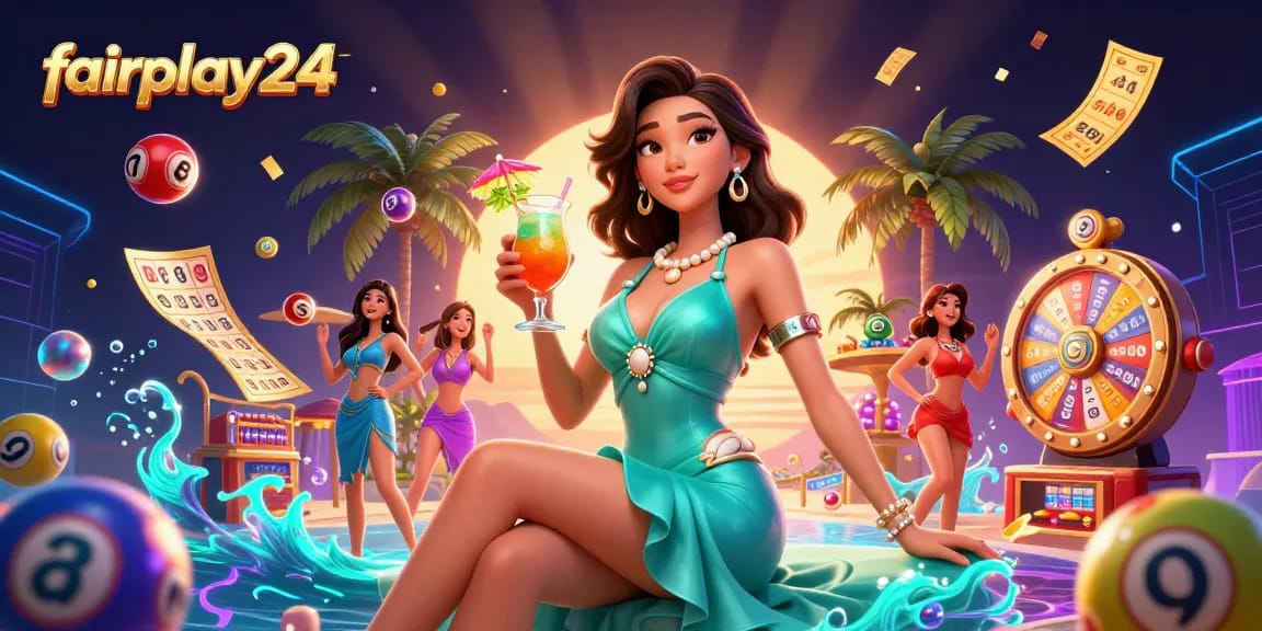 Betting action at fairplay24 with vibrant roulette wheel and lively elements captured in a stunning casino illustration.