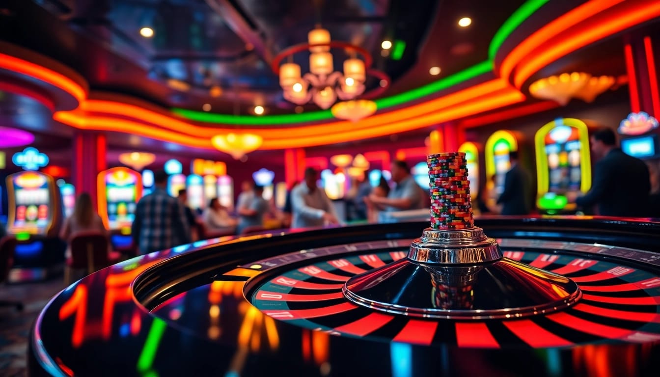 Katsu5 menawarkan suasana kasino yang meriah dengan pemain aktif di meja roulette.