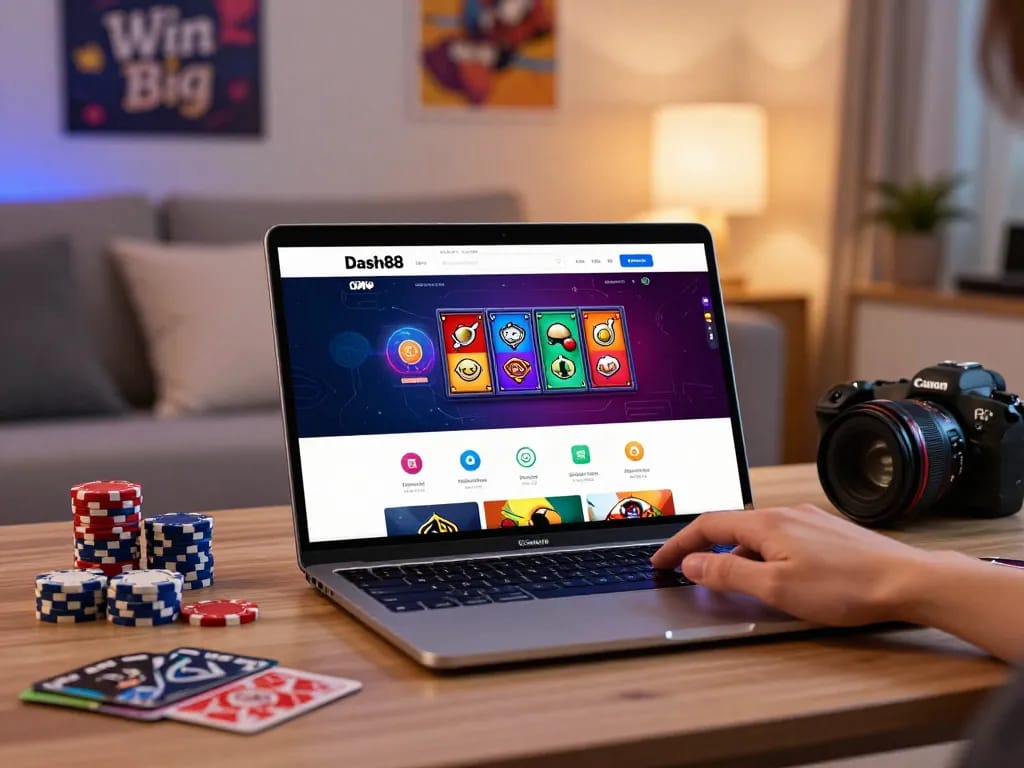 Dash88 online gaming experience on a modern device with vibrant slot graphics.