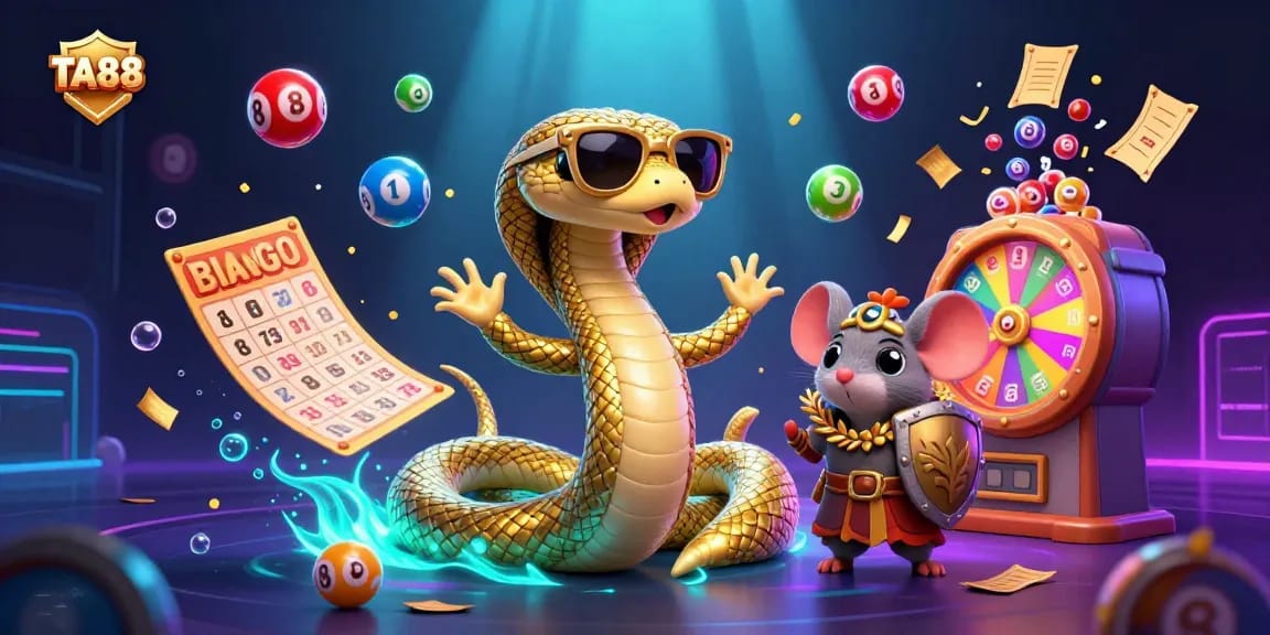 Engage with vibrant gaming scenarios at TA88 featuring dynamic lottery elements and charismatic characters.