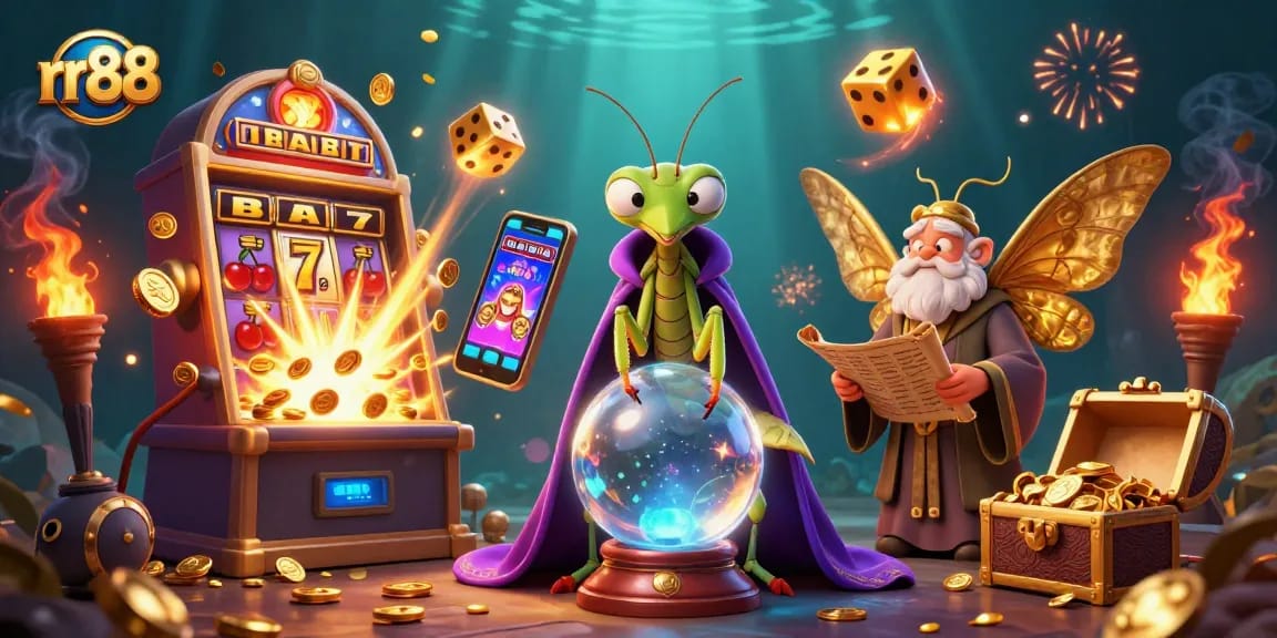 Experience thrilling gaming at rr88 with a vibrant 3D casino scene bursting with excitement!