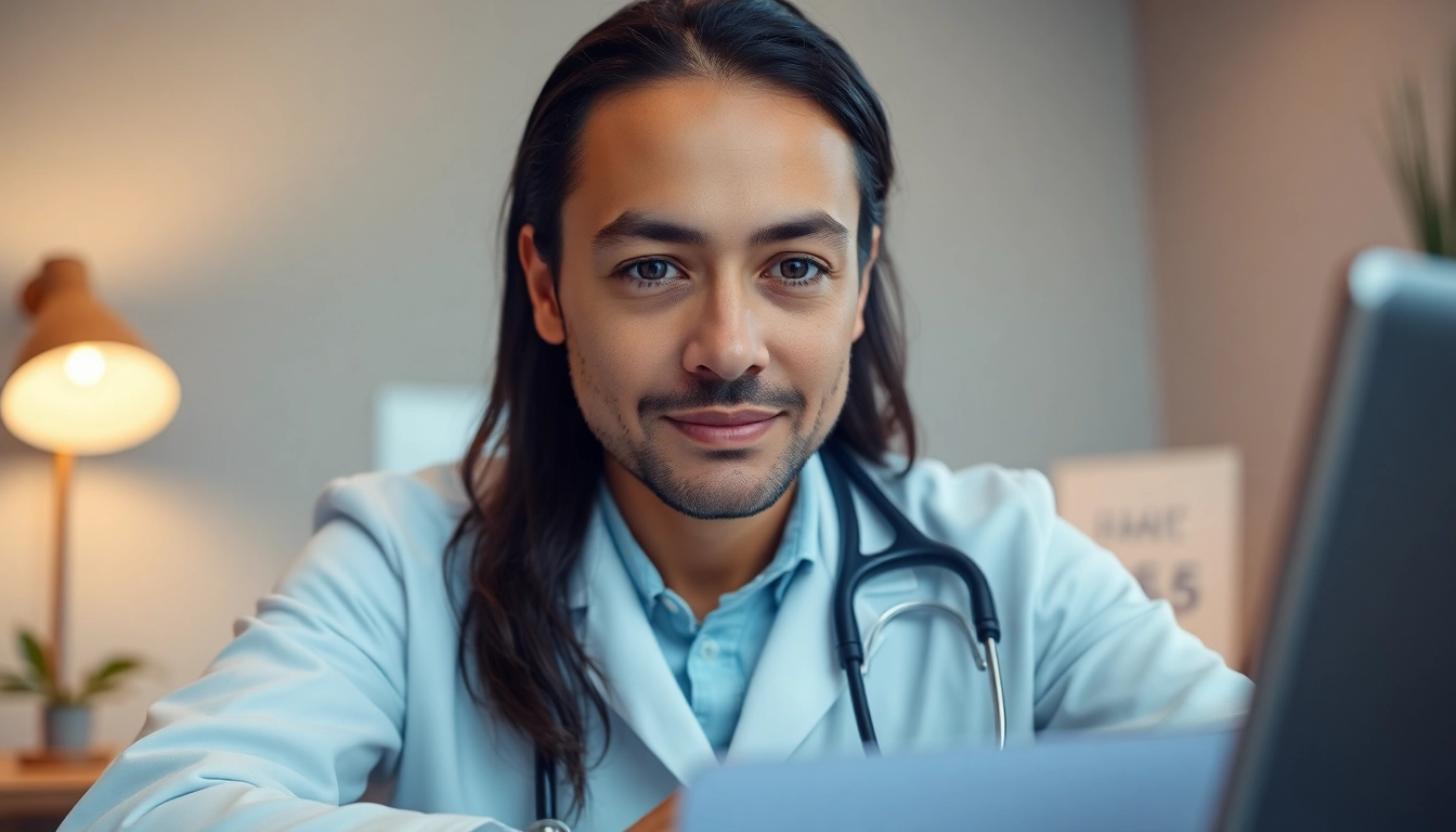 Engaging online urgent care doctor visit showcasing a healthcare professional assisting a patient.