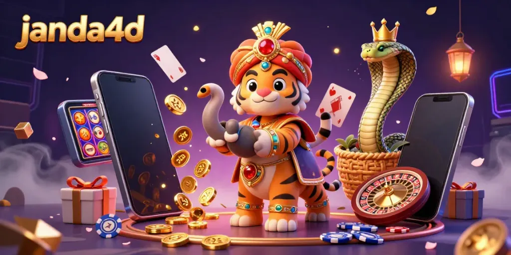 JANDA4D memberikan pengalaman taruhan yang menarik dengan ilustrasi 3D karakter kartun, elemen permainan, dan suasana mistis.